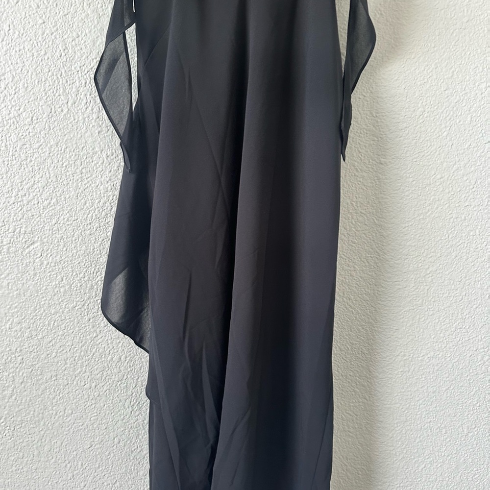 Amanda Uprichard Revolve “Cantara”‎ Midi Black Elegant Black Ruffle Dress Small - Picture 12 of 12